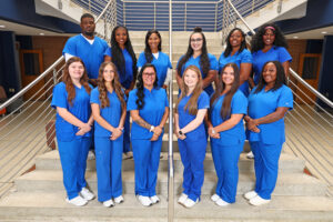 Summer Evening Hybrid/Blended Nurse Aide I class – Instructor: Shannon Christmas Front Row L-R: Peyton Evans, Chloe Cribb, Jordan Smith, Mattison Hayes, Laityn Cribb, Shenika Edwards Back Row L-R: Jay Johnson, Jordan Newkirk, Mauricia Bennett, Alexis Strickland, Yolanda Brown, Shalonda Stanley 